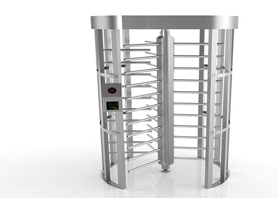 Kołowrot obrotowy pełnej wysokości z czytnikiem RFID i kodów kreskowych, zasilany prądem stałym 24V i mechanizmem anty-wejściowym dla podwójnej kontroli dostępu