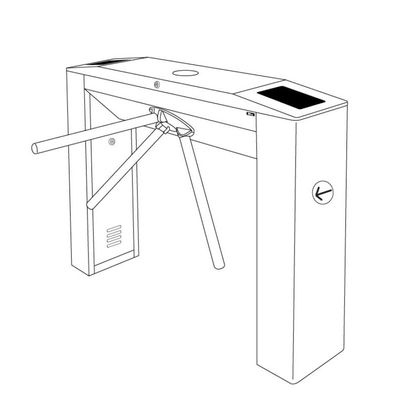 Smart Lock Dwupoziomowy trójramienny kołowrót dla pieszych IP 54 Kontrola dostępu