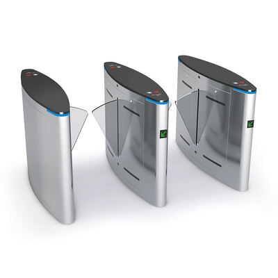 SS304 Material Flap Barrier Gate z identyfikacją twarzy odciskiem palca RFID i prędkością 30 osób/min ruchu