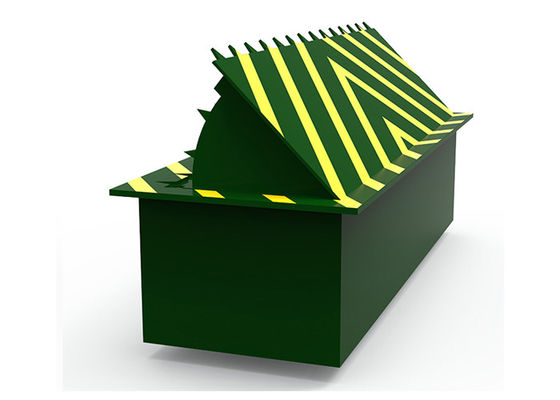 Blokada drogowa hydrauliczna zasilana napięciem 380V, udźwig 80 ton, farba odblaskowa, bariera kontroli ruchu