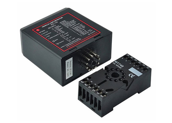 Detektor pętli indukcyjnej dla pojazdów z zakresem częstotliwości 20 kHz do 170 kHz, czasem reakcji 100 ms i przekaźnikami wyjściowymi 240V/5A do automatycznych bram i kontroli dostępu parkingowego RFID