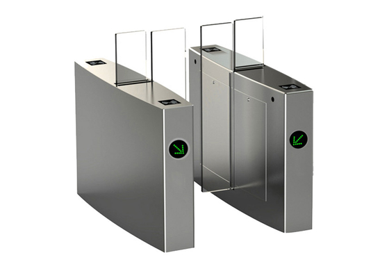 Glass Sliding Access Control Turnstiles Infrared Photocell Sensor Body Height