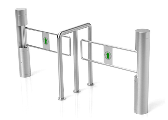 Okrągły słupek dwukierunkowy SS304 Swing Barrier Gate