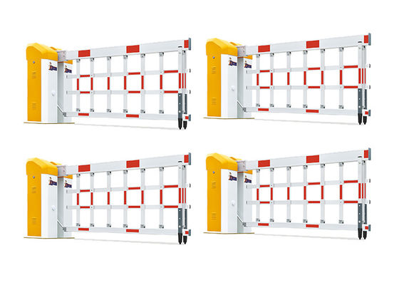 Bariera drogowa lotnicza o mocy znamionowej 250W, MTBF 5 milionów godzin, o wysokości 1168 mm do kontroli ruchu pojazdów
